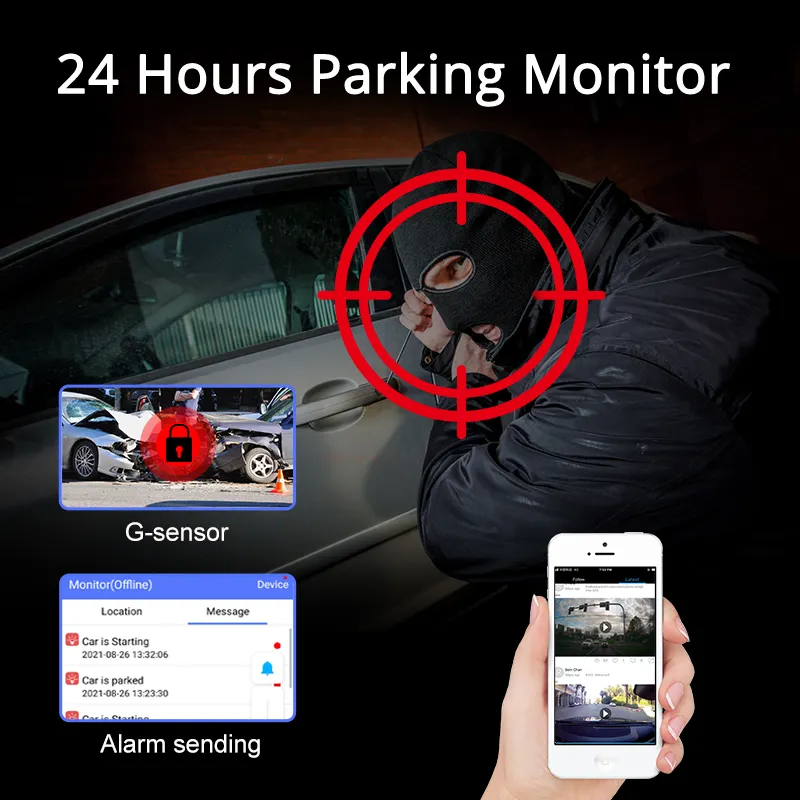 gps tracking wifi remote monitoring dash cam mobile dvr