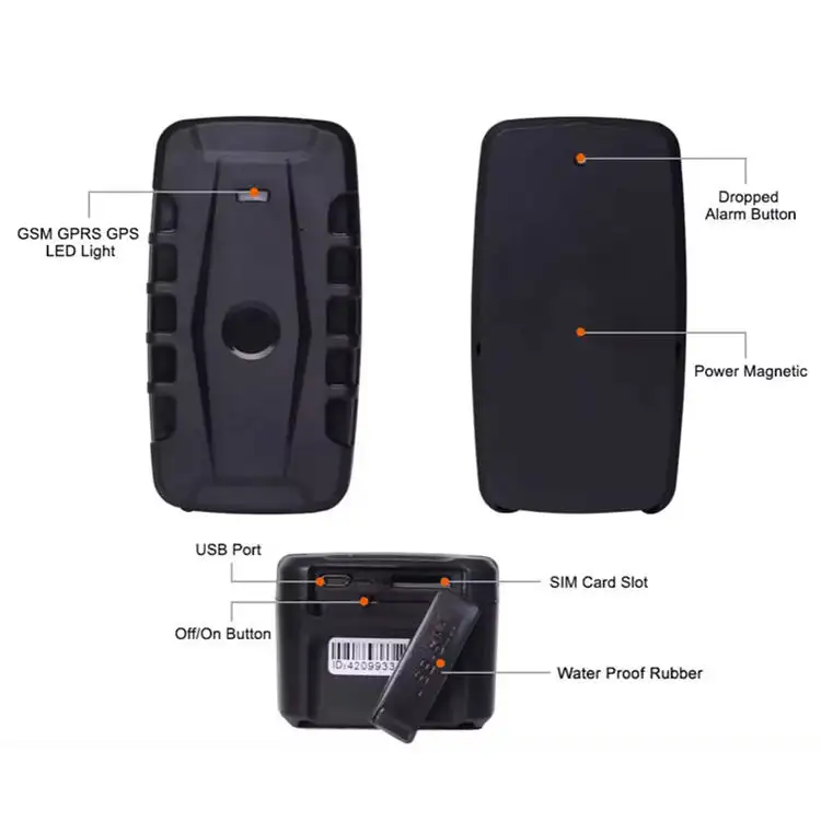 magnet gps wireless long battery 20000mah waterproof vehicle tracker