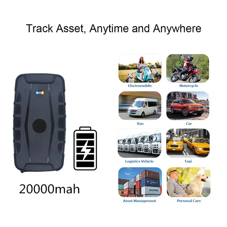 magnet gps wireless long battery 20000mah waterproof vehicle tracker